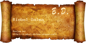 Biebel Dalma névjegykártya